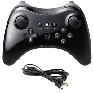 คอนโทรลเลอร์เกมจอยสติ๊กไร้สายแบบคลาสสิกสำหรับ Nintendo Wii U Pro Gamepad จอยควบคุม Manette Mando - Product Image 4