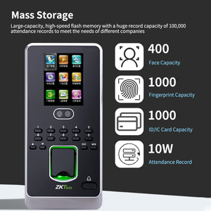 ZK Multibio800 ifice3 1,500 il riconoscimento del volto biometrico presenza di tempo TCP/IP USB sistema di controllo di accesso della porta delle impronte digitali - Product Image 3