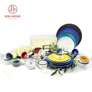 Wholesale Edge Chip <strong>Limited</strong> Warranty Green Plates Dinnerware Indian Restaurant Serving Dish <strong>Ceramic</strong> Dining Plate Set - Product Image 6