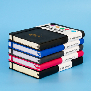 Eco Friendly Customized Colorful PU Leather Hardcover Lined Embossed Logo Writing A5 Journal <strong>Notebook</strong> <strong>with</strong> <strong>Elastic</strong> Band - Product Image 1