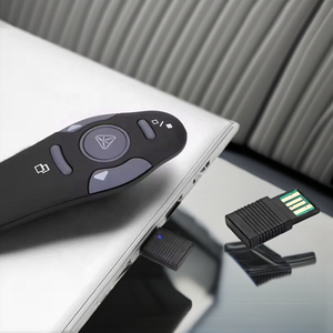 2.4GワイヤレスUSBプレゼンターパワーポイントプレゼンテーションレーザーポインターPPTリモートクリッカープラスチック教育音声インジケーター学習 - Product Image 4