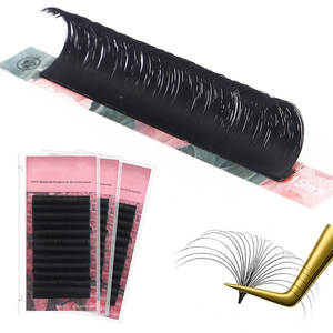 Lash extensions de Cils bán buôn Fan phải ở lại mở theo thời gian Matte màu đen Cashmere dễ dàng Fan Lash mở rộng khay - Product Image 3