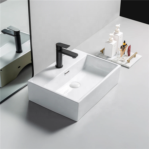 ミニマリスト長方形カウンタートップ容器シンクセラミック手洗い洗面台バスルームシンク - Product Image 4