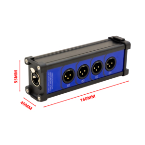 2024 New nhôm Ethernet chuyển đổi DMX RJ45 CAT6 nữ để 4 3 pin XLR nam kết nối cáp âm thanh Adapter tín hiệu Extender hộp - Product Image 2