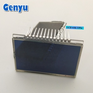 OEM piccolo Display LCD HTN blu batteria orologio schermo 8 cifre 7 segmenti LCD 13 pin schermo Display LCD personalizzato - Product Image 5