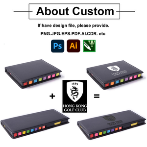 Ý tưởng quà tặng khuyến mại Tùy chỉnh Lưu ý pad Giấy dán hình chữ nhật Máy tính để bàn dính Lưu ý thiết lập hộp da Memo pad với biểu tượng tùy chỉnh - Product Image 2