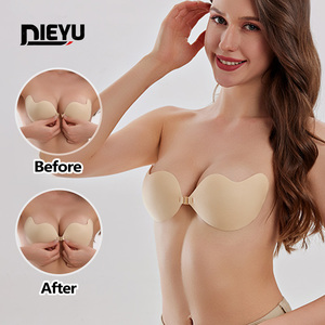 Mode féminine Sexy nouveau Design Invisible dos nu sans bretelles réutilisable push-up Silicone collant éponge soutien-gorge - Product Image 1