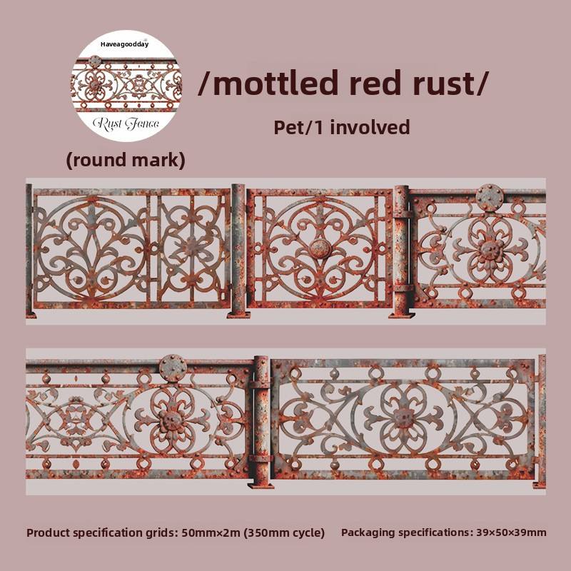 A Patchy Red Rust pink