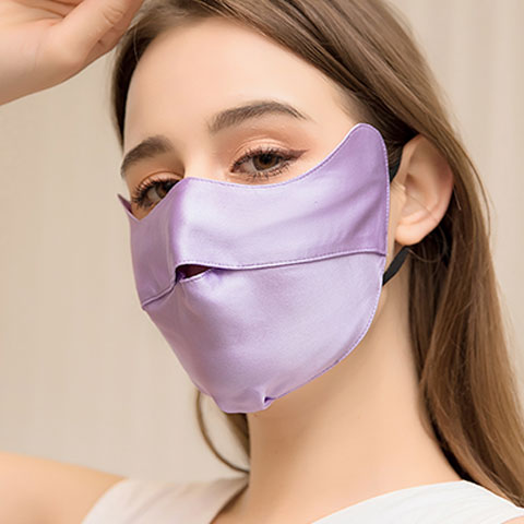 Light purple Silk mask
