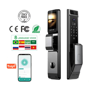 Prezzo di fabbrica di controllo vocale Tuya Intercom lunga maniglia Smart Lock serratura digitale della porta con la macchina fotografica - Product Image 1