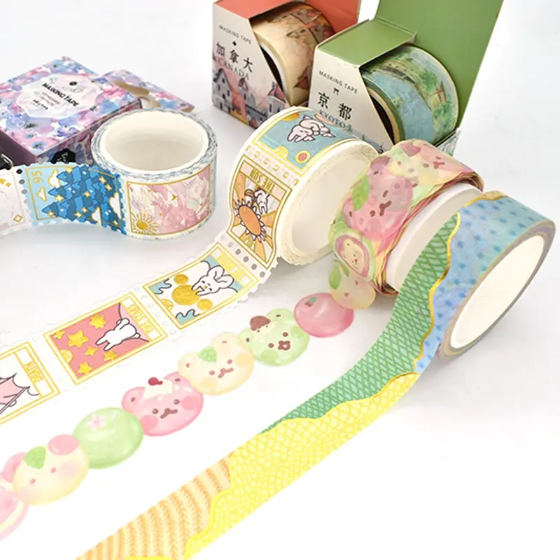 Fita adesiva japonesa Washi Hot Melt e Fita Washi Water-activated à prova d'água impressa personalizada