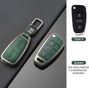 Yeni tasarım yüksek kalite çinko alaşım deri için 2016 audi Q3 A6 Q5 Q7 S3 Q4 55 e-tron anahtar bob kapak durumda kabuk Metal - Product Image 2
