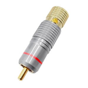 Hi-Fi RCA ปลั๊กไม่ล็อคประสาน10มม. อะแดปเตอร์สายสัญญาณเสียงพร้อมเบ้าปลั๊กพีวีซีชุบทอง2/4/8/8/16ชิ้น - Product Image 6