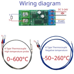 N4KTA01 -200-1350C Modbus Rtu K-Type to RS485 Thermocouple-to-Digital <strong>Module</strong> Wide Range <strong>Analog</strong> <strong>Temperature</strong> Measurement Board - Product Image 2