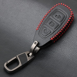 Best Sale Leather Remote Smart Car <strong>Key</strong> Case Cover for <strong>Ford</strong> Focus <strong>2</strong> 3 Fiesta MK2 MK3 MK7 MK4 <strong>Key</strong> Holder <strong>Key</strong> Parts Skin Shell - Product Image 2