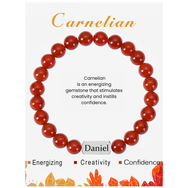 Pulsera de ágata roja