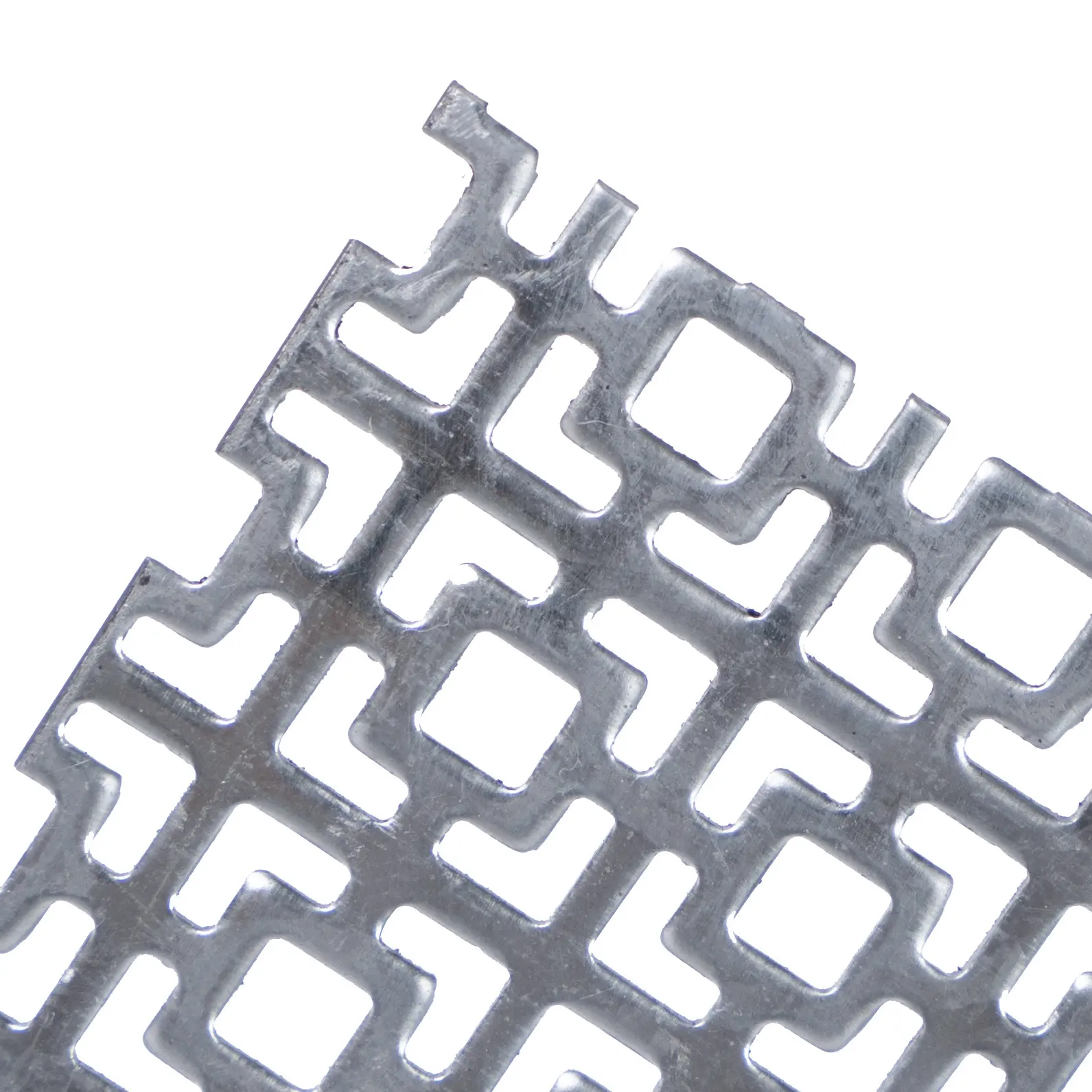 Hoja perforada de aluminio decorativa perforada con forma de agujero especial.
