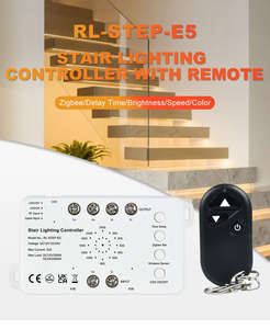 <strong>Zigbee</strong> App Control 16 Steps LED Stair Lighting <strong>Controller</strong> with RF Remote and Daylight <strong>Sensor</strong> for Home Use Easy Install - Product Image 4