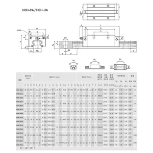 Riel lineal de guía cuadrada HGR20 15, 2 uds + 4 HGHCA/carro de bloque deslizante para grabado de enrutador - Product Image 4