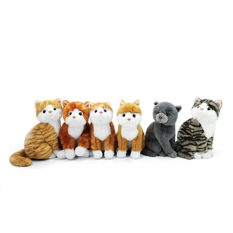 Simulado gatinho pelúcia brinquedos para as crianças para acalmar bonecas gatinho, bonecas de algodão dos desenhos animados, travesseiros de Natal atacado