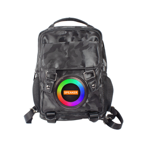 2025 Outdoor Running and <strong>Cycling</strong> Backpack RGB LED Lighting Speaker Sports Trend Party IPX5 Waterproof Leather Backpack
