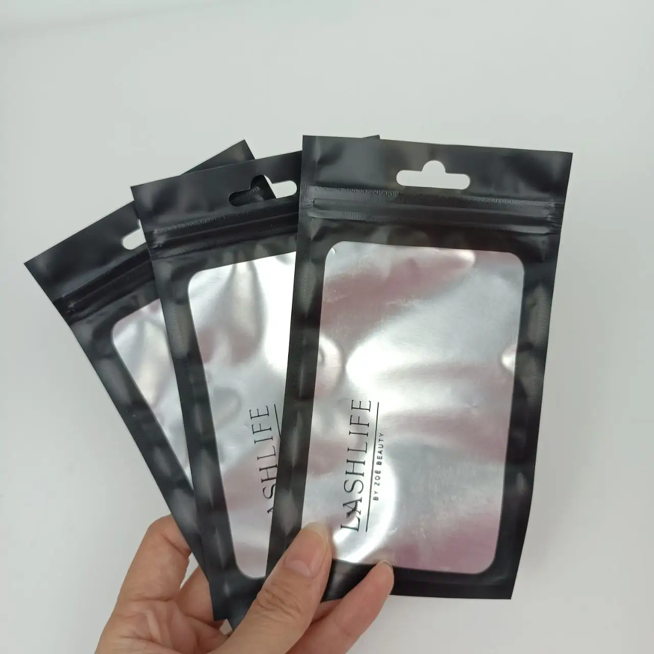 Подгонянная матовая печатная составная прозрачная сумка на молнии, сумка для пищевой косметики
