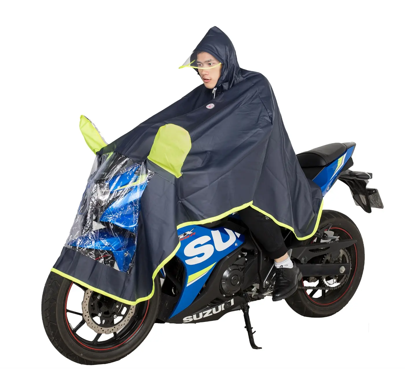 Sıcak satış tam vücut yağmur fırtınası önleme kadın erkek motosiklet sürme örme motosiklet panço