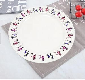餐厅晚餐供应12英寸矩形木质图案托盘三聚氰胺披萨盘 - Product Image 5