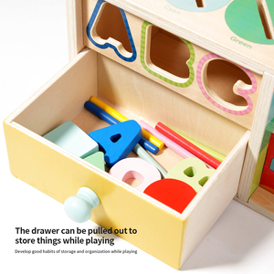 Montessori Geometric Shape Classification Box Cognitive Matching Color Recognition Early Education Coin-operated <strong>Toys</strong> for Kids - Product Image 6