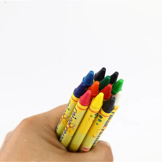 Ucuz 12 renk okul çocuklar özel öğrenci kırtasiye pastel mum Set