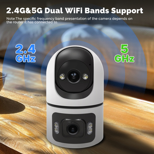 Moes Tuya WiFi Smart Camera interna 8MP obiettivo doppio schermo 2.4G/5G di rilevamento del movimento di visione notturna a infrarossi Auto traccia Audio bidirezionale - Product Image 6