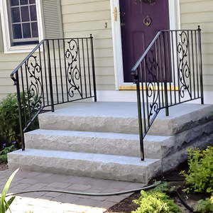 Galvanized Transitional Balustrades Handrails Outdoor Stairs Railing Balcony Wrought Iron <strong>Porch</strong> Metal Railing - Product Image 5