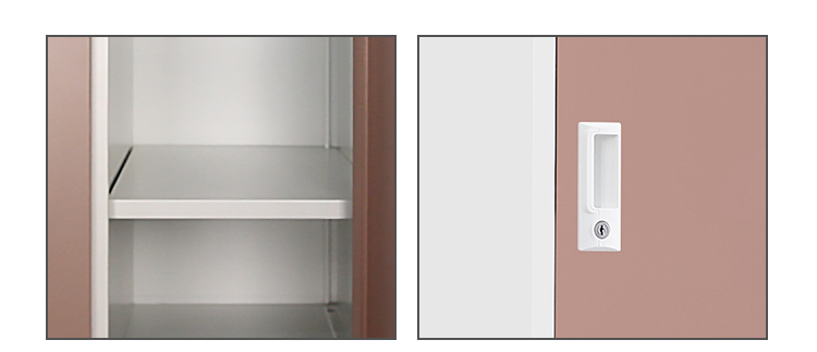 2 Doors Metal Locker Cabinet Vertical Standing With Hanger 10
