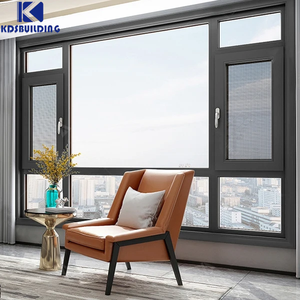 Ventana de vidrio abatible deslizante multigrande Marco de ventana de aluminio de doble acristalamiento Ventana de aluminio con mosquitera - Product Image 4