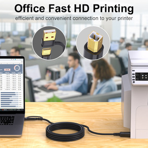 1M 2M 3M 5M USB a/c เพื่อ USB-B สาย MIDI ความเร็วสูง2 in 1 USB สายเครื่องพิมพ์ midi สำหรับ HP Canon Dell Epson Brother Samsung Printer - Product Image 4