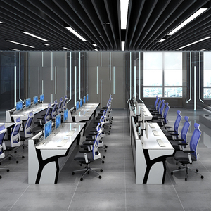 Furniture Control <strong>Center</strong> Console Desk Command Dispatch <strong>Center</strong> with Command Console and Control Desk for Business Use - Product Image 5