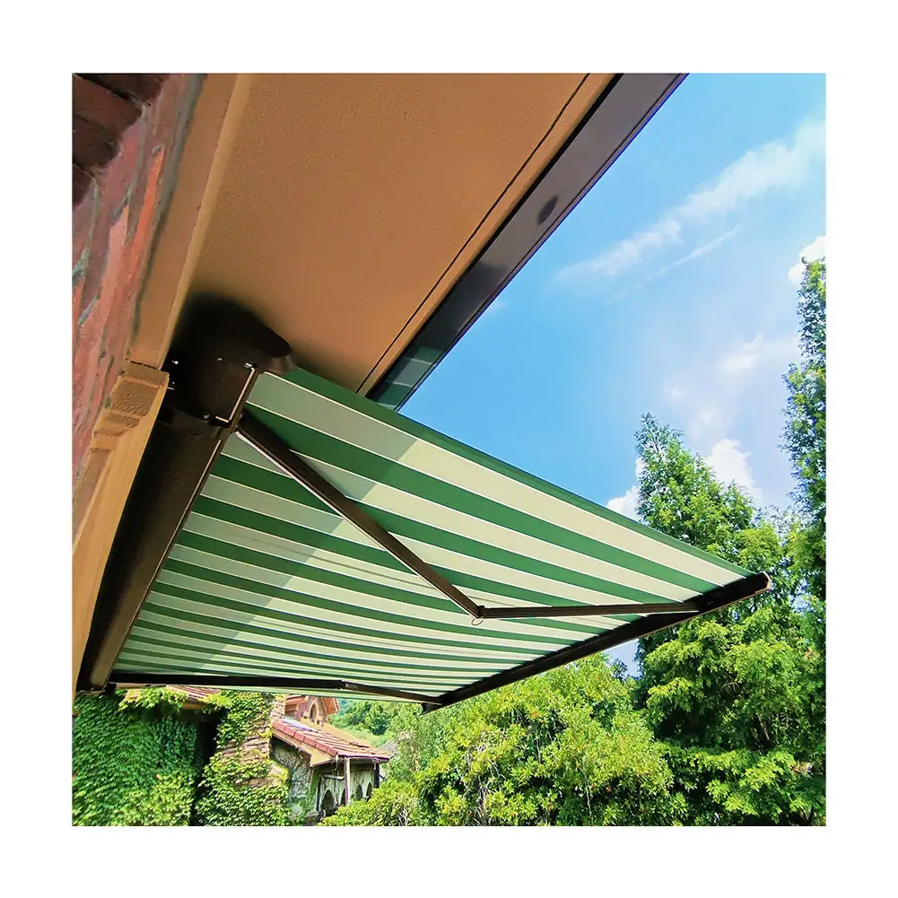 Toldo retrátil para exterior, guarda-sol dobrável, toldo cassete completo para pátio