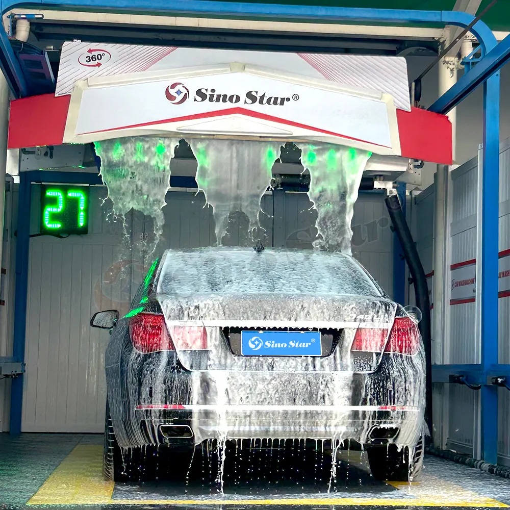 Máquina de lavado de coche sin contacto, dispositivo automático de 360 grados, con sistema de alerta