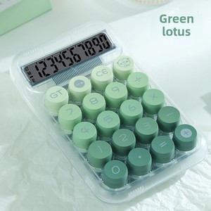 เครื่องคิดเลขอิเล็กทรอนิกส์ขนาดเล็กน่ารัก10หลักแฟชั่นเครื่องคิดเลขสีแบบไล่ระดับสีสำหรับสำนักงาน