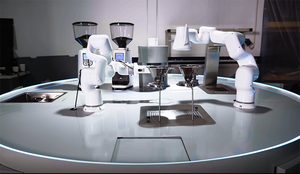 Neuer 6-Achsen-Kommerzieller Roboter Barista Heiß-Kalt-Kaffee-Verkaufs automat Kreditkarten-Münz zahlung für Geschäfts einkaufs zentren - Product Image 5