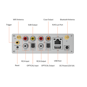S50ProワイヤレスオーディオストリーミングプリアンプRca/Optical/Sub/Coax Outputs Professional Audio Streamer - Product Image 3