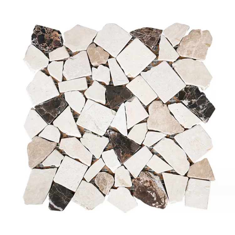 Fundo De Mármore Irregular Parede Mosaico Azulejo Aleatório Amiado Matte Varanda Exterior Pedra Mosaicos De Mármore