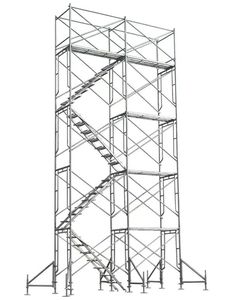 Andamio de estructura en H, andamio de estructura de acero galvanizado móvil con ruedas, construcción de escalera de tipo moderno - Product Image 1