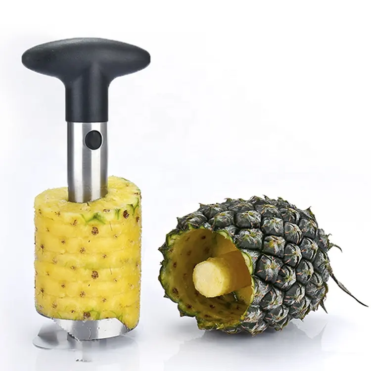 Pemotong Corer Nanas Manual Baja Tahan Karat, Alat Dapur Murah Populer Alat Pengiris