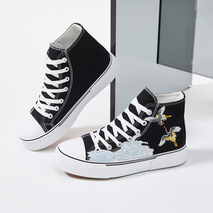 Bán buôn cao cần cẩu hàng đầu Thêu Giày vải cho phụ nữ người đàn ông ren lên giày thời trang ở mức giá thấp - Product Image 4
