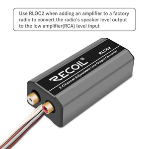 边缘rlox2双通道扬声器电缆至RCA可调线路输出转换器，远程开启 - Product Image 3