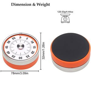 GU timer da cucina da 60 minuti timer analogico visivo con allarme conto alla rovescia meccanico per riunioni in aula di studio per bambini - Product Image 4