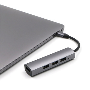 厂家直销型c usb集线器4端口USB 3.0适配器视频转换器，适用于笔记本电脑4 in 1 usb集线器 - Product Image 2