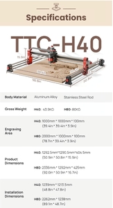 两棵2025新到货TTC-H80数控刳刨机1m * 2m工作尺寸制造机木雕机 - Product Image 4