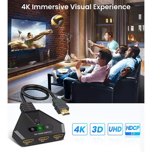 3 en 1 4K 60Hz HDMI switch selector de interruptor de matriz automatizado KVM HDMI 3 monitores 1 DisplayPort HDMI switch - Product Image 6